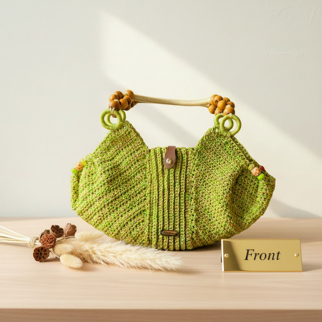 Beaded Tote Bag - Elegant Plaque