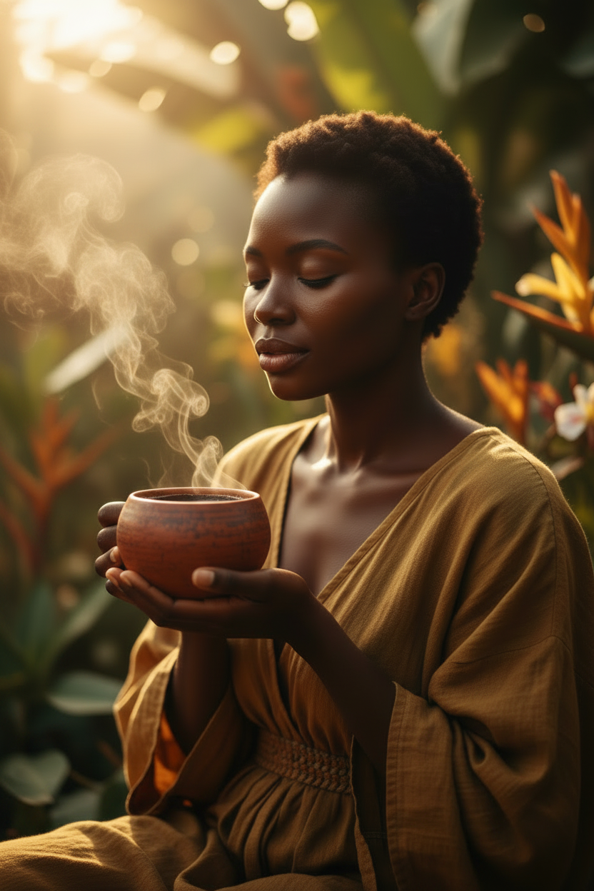 Ginger Infusion - Lifestyle Portrait with Cup
