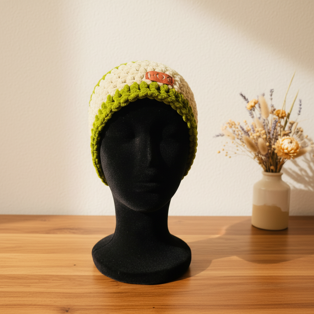 Velvet Daisy Snug Fit - Lime Green & Cream - Boutique