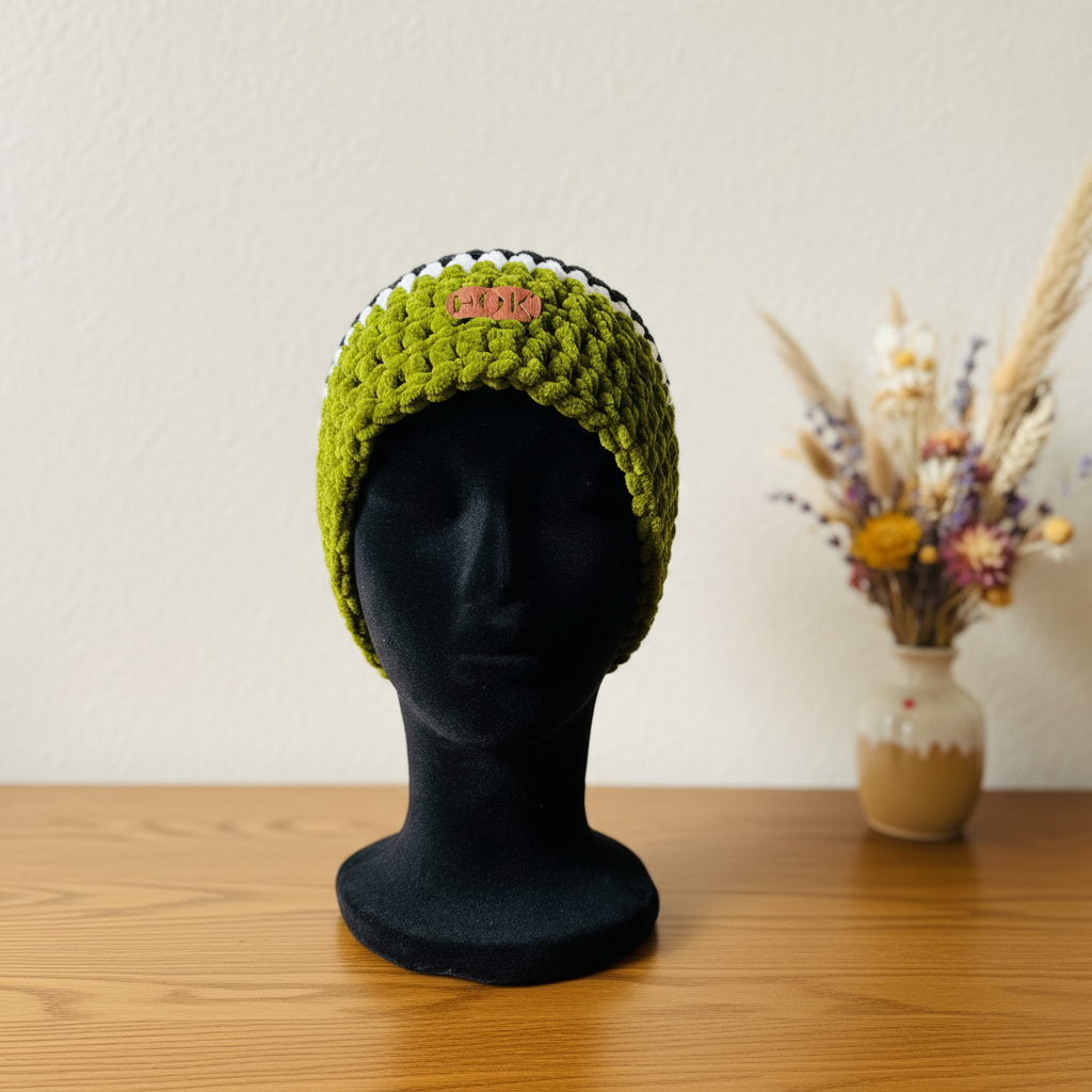 Velvet Daisy Snug Fit - Dark Grey, White & Olive - Boutique