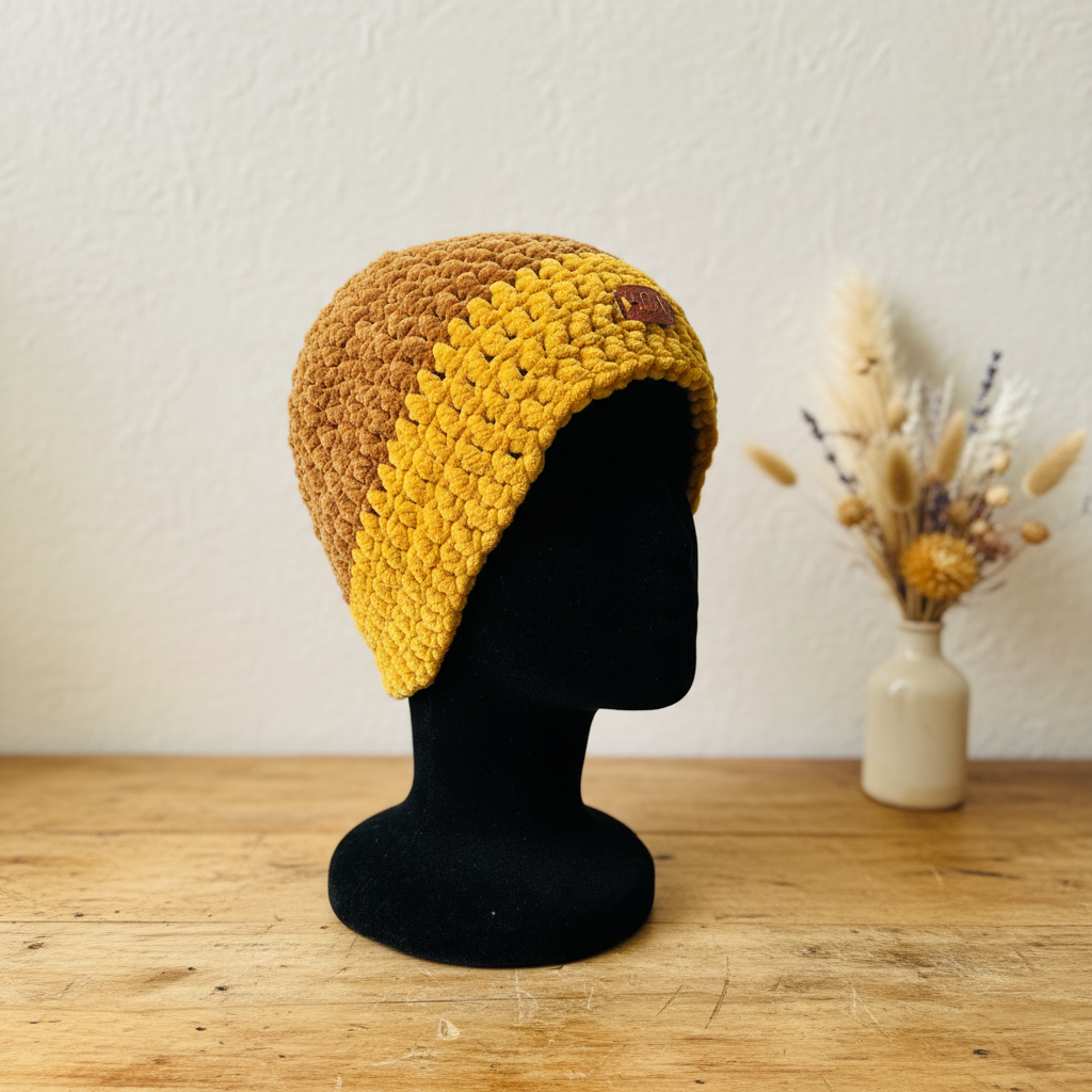 Velvet Daisy Snug Fit - Solid Mustard Earflap - Boutique