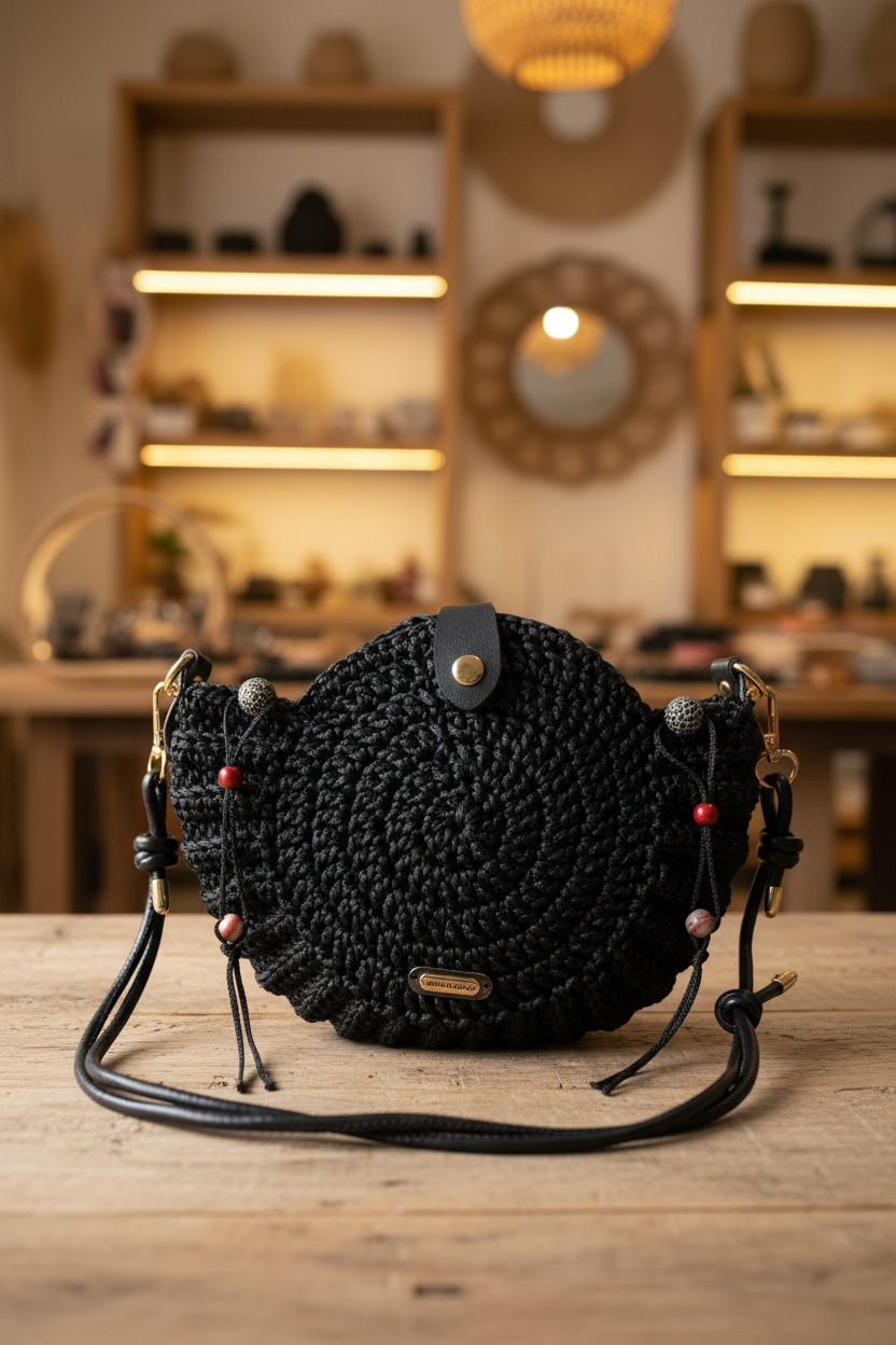 Moon Sling Bag - Black Styled